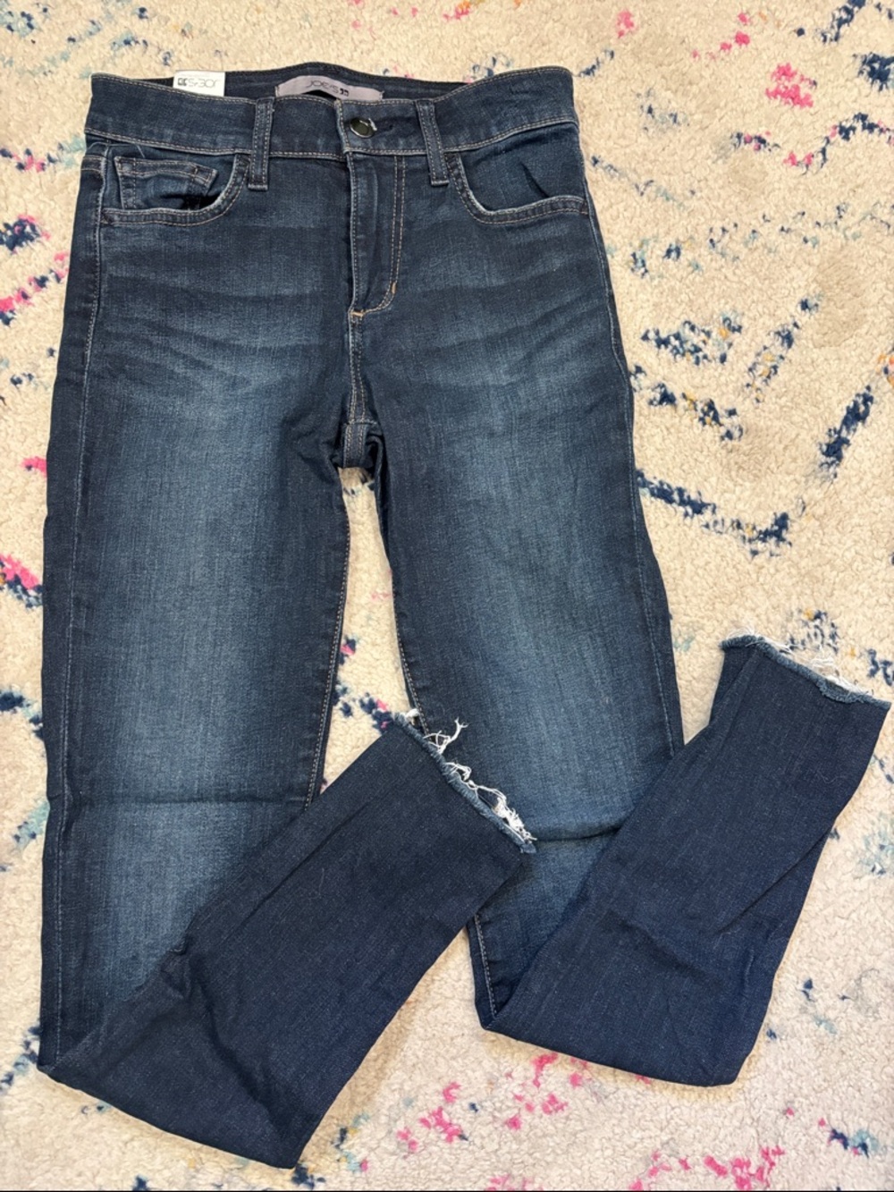 Joe's Jeans Dark Blue Ankle Crop Skinny Jeans